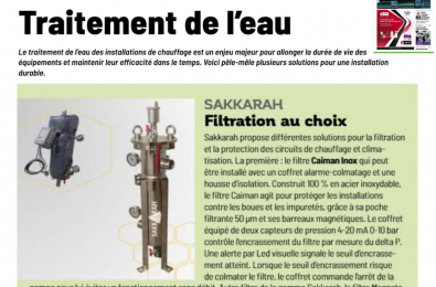 Solutions traitement de l'eau CFP