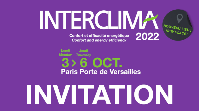 RDV sur Interclima - 3 au 6 Octobre 2022